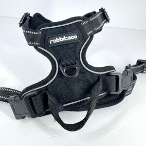 Dog Harness‎ M Black Adjustable No Pull Reflective Vest Handle Training